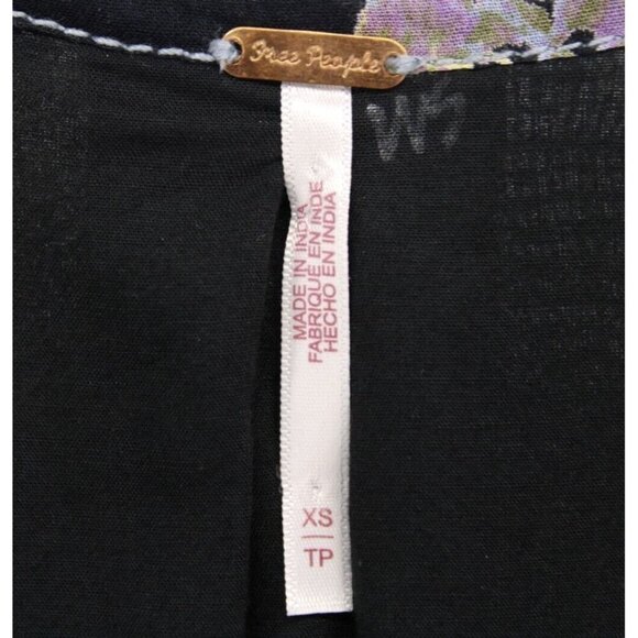 Free People Camella Mini Dress Women's Floral Printed Cotton Ruffle Sz XS - Picture 5 of 5